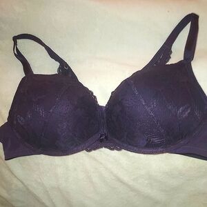 Torrid Curve Purple Lace Padded Bra 42B